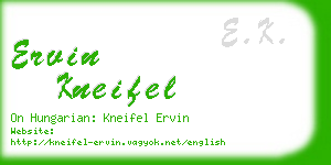 ervin kneifel business card